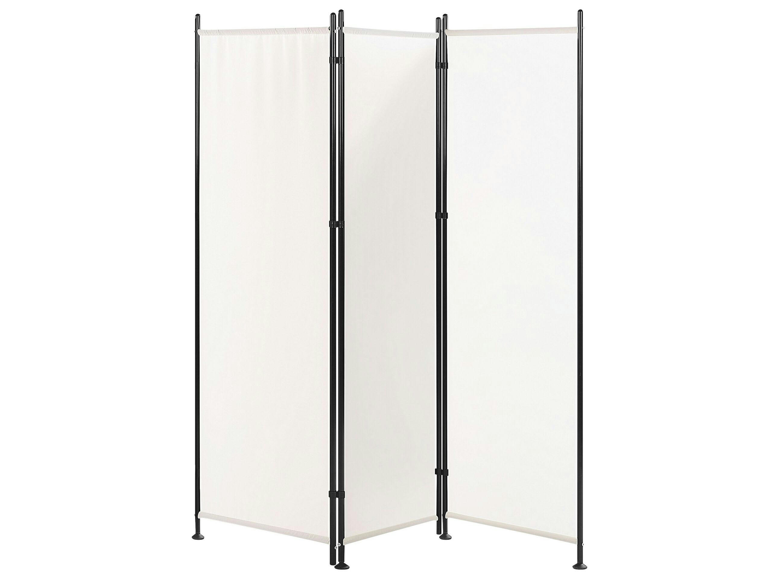 NARNI - Paravent 3 volets 160 x 170 cm blanc