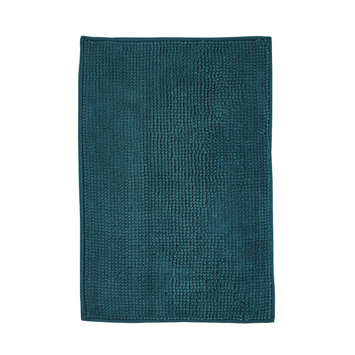 ESSENTIAL - Tapis de bain Bubble uni en Polyester Bleu 60x40 cm
