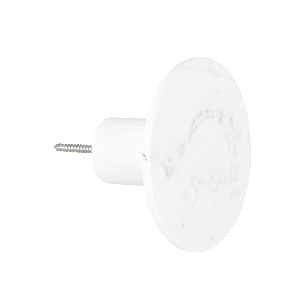 - Lot de 4 patères marbrées résine blanc