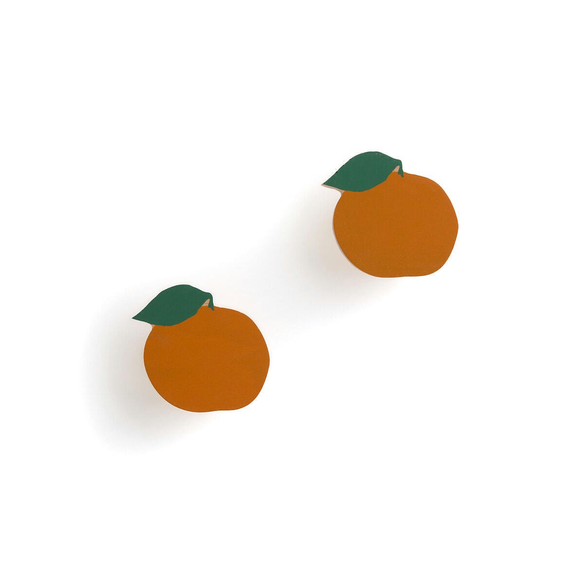 Lot de 2 patères clémentine en hêtre, Mentina