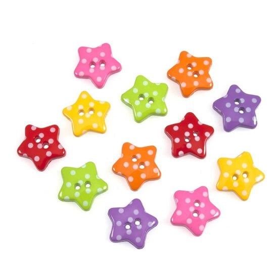 Trimits Dotty Star Novelty Buttons 8 Pieces