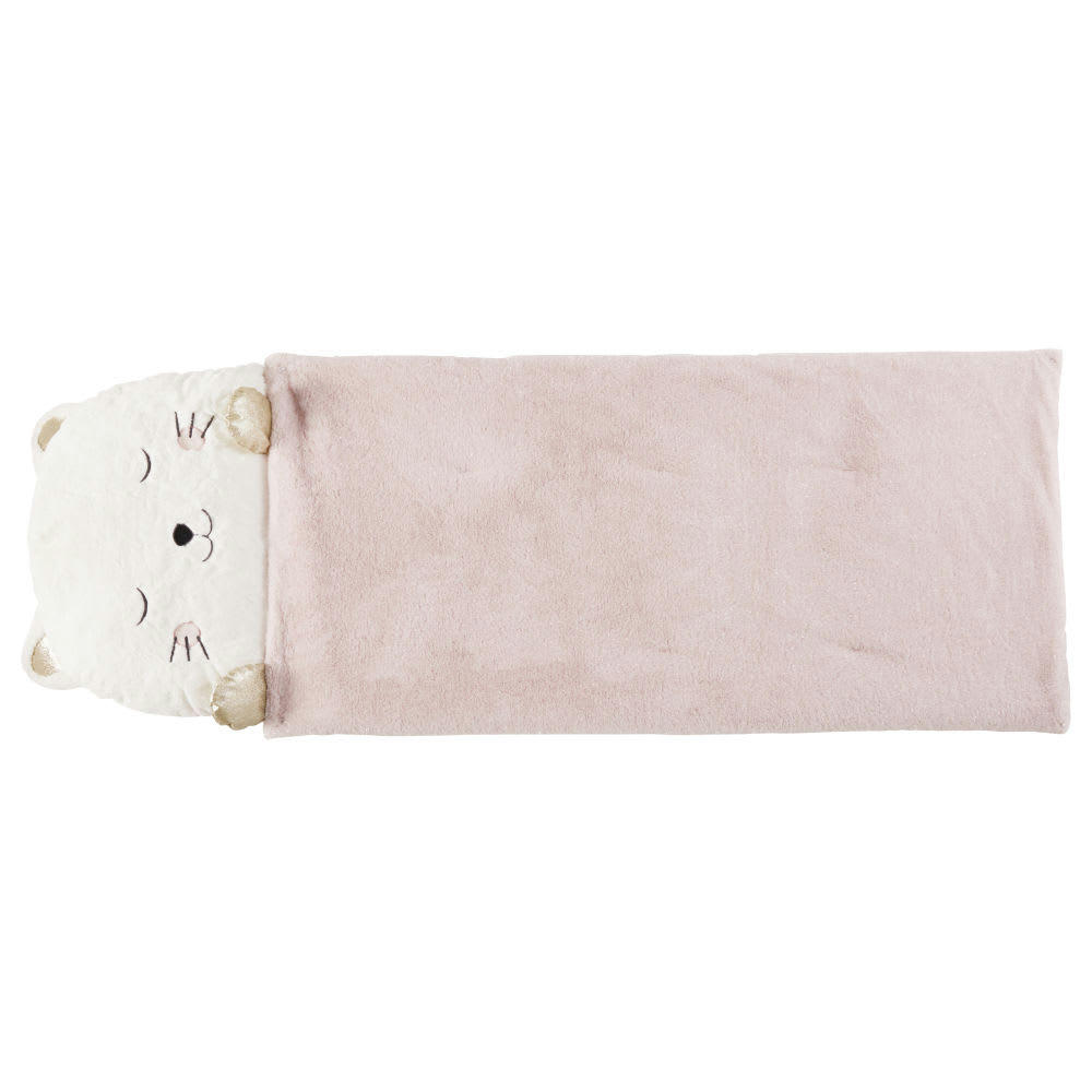 - Sac de couchage enfant chat blanc, rose et doré