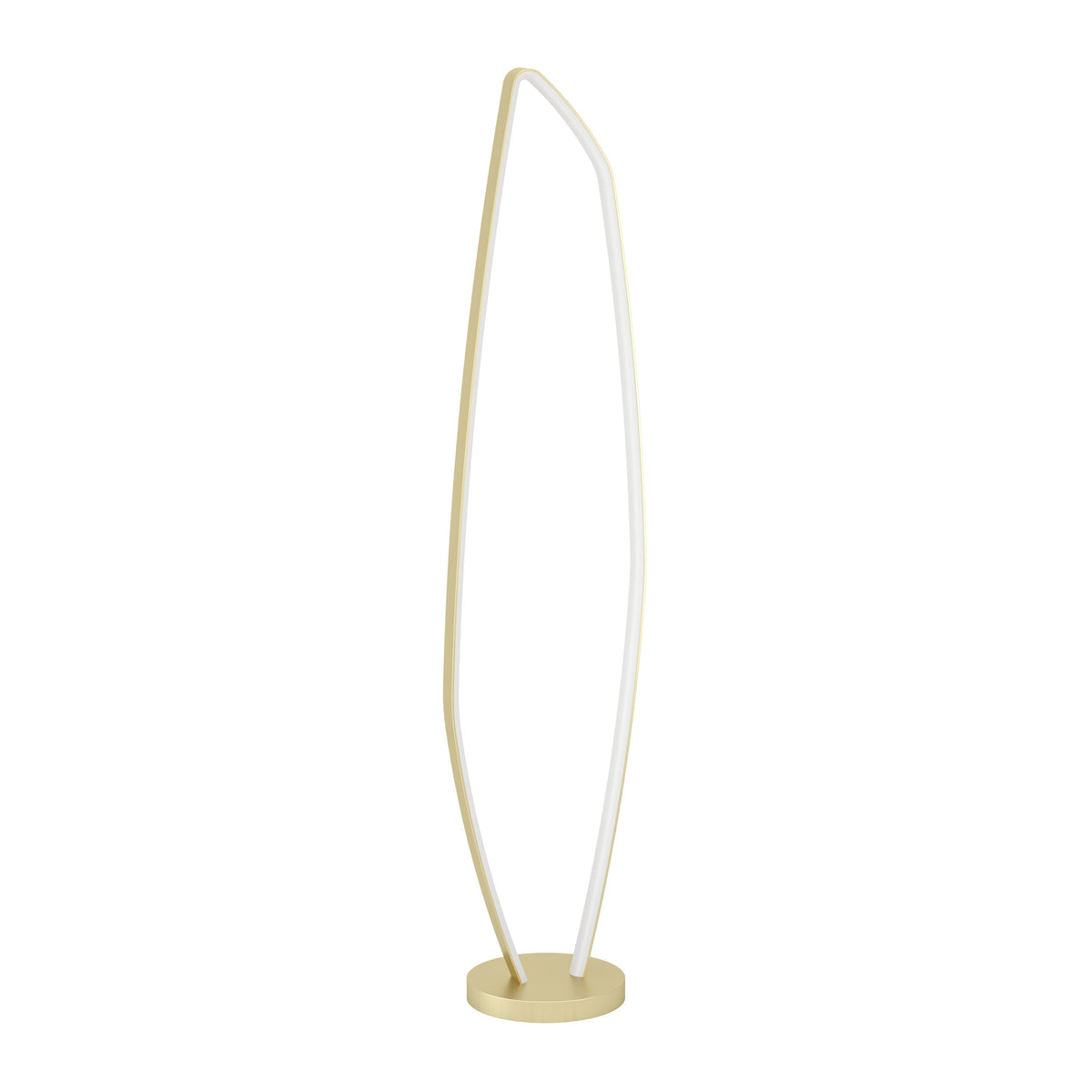 EGLO vloerlamp Vallerosa - led - 128,5 cm - goud/wit - staal