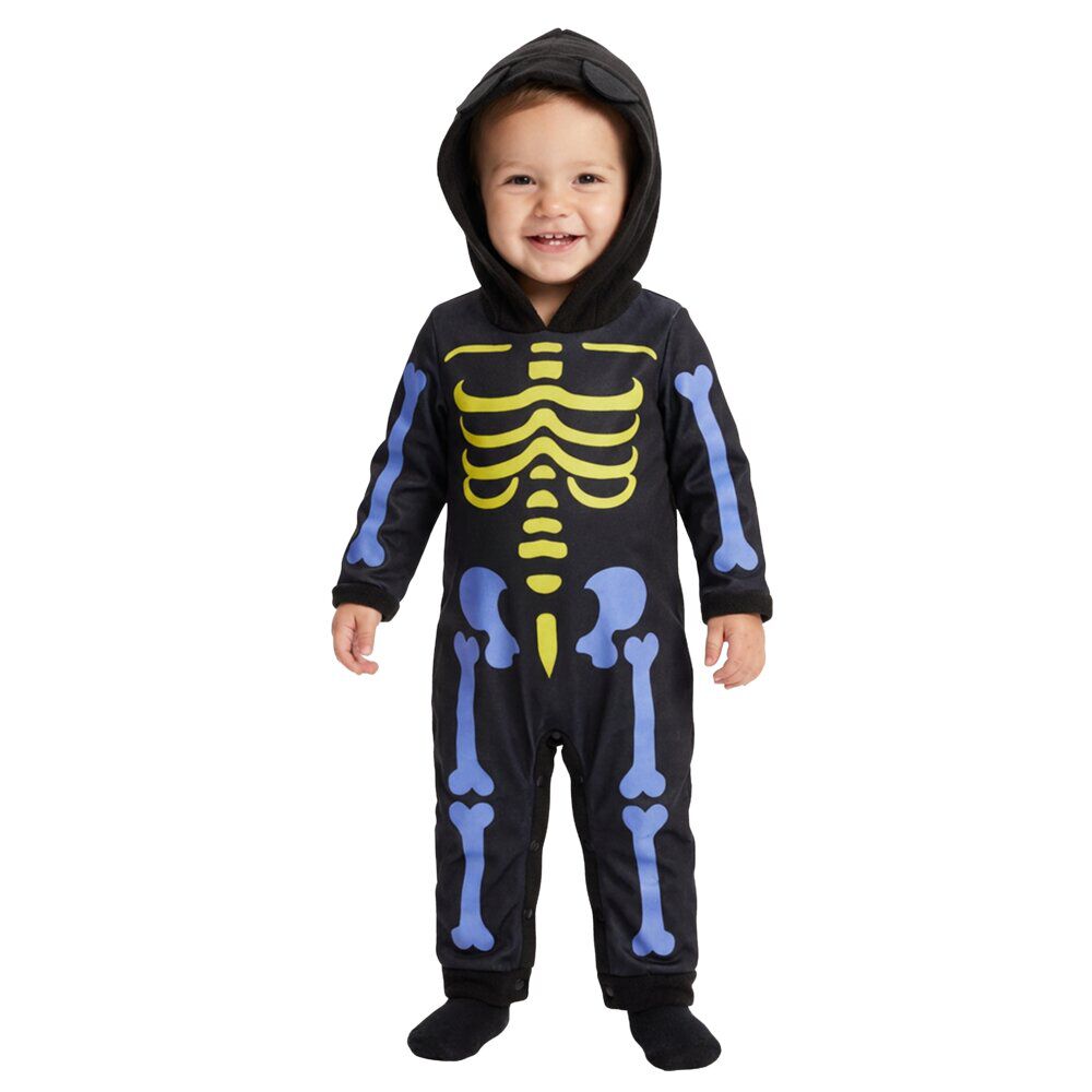 Déguisement Halloween bébé squelette mignon combinaison noire 6/12 mois