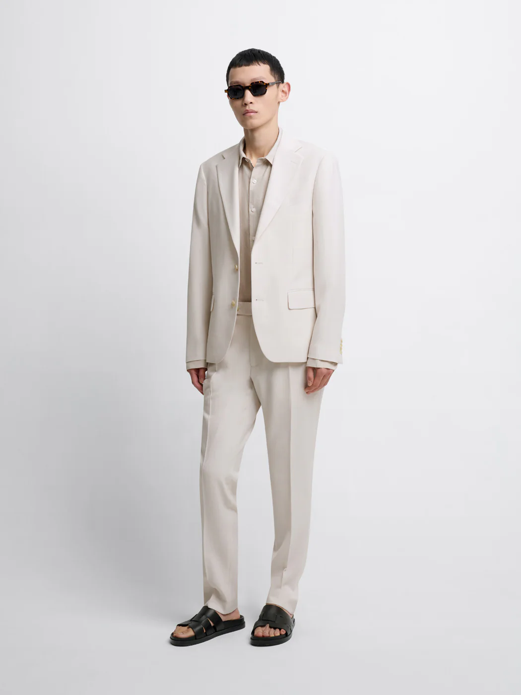 Veste de costume slim en laine mélangé