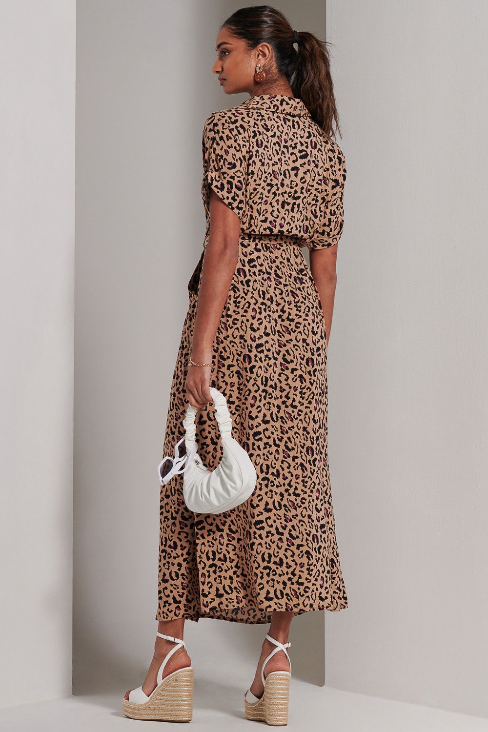Jolie Moi Drop Shoulder Shirt Maxi Dress