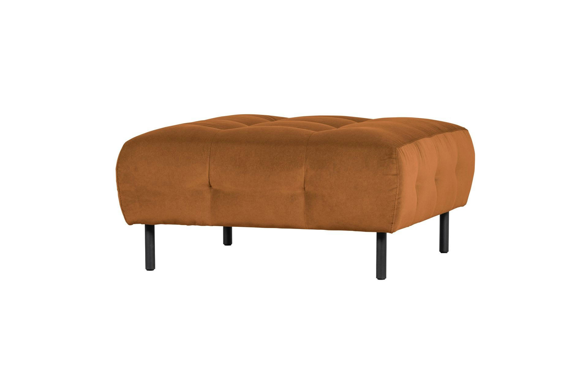 LLOYD - Pouf en velour cinnamon
