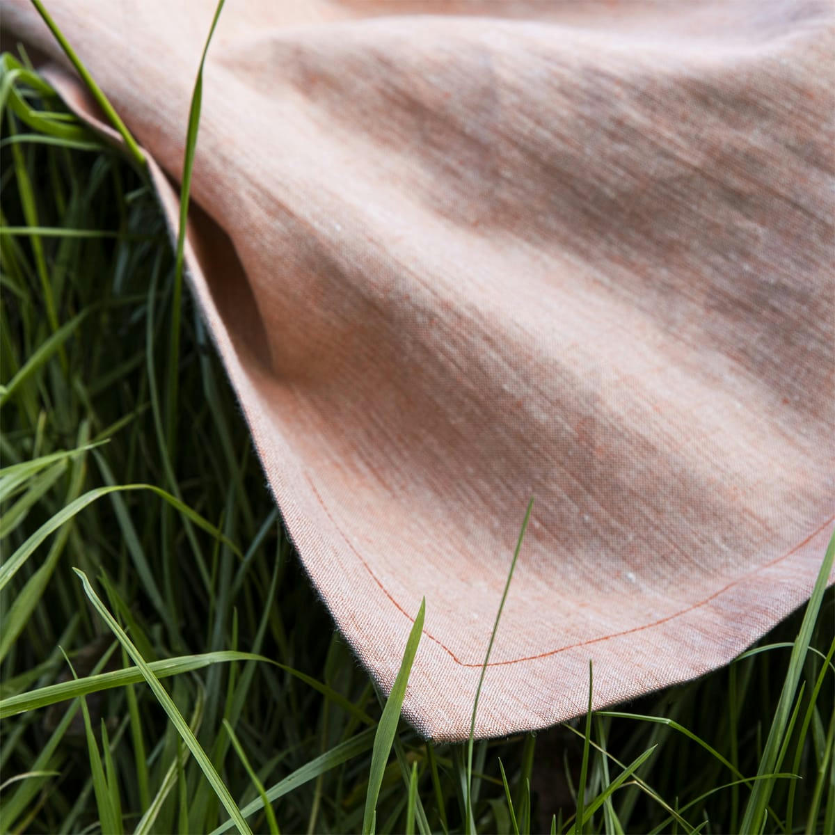 CHAMBRAY - Serviette en lin rouge 45x45