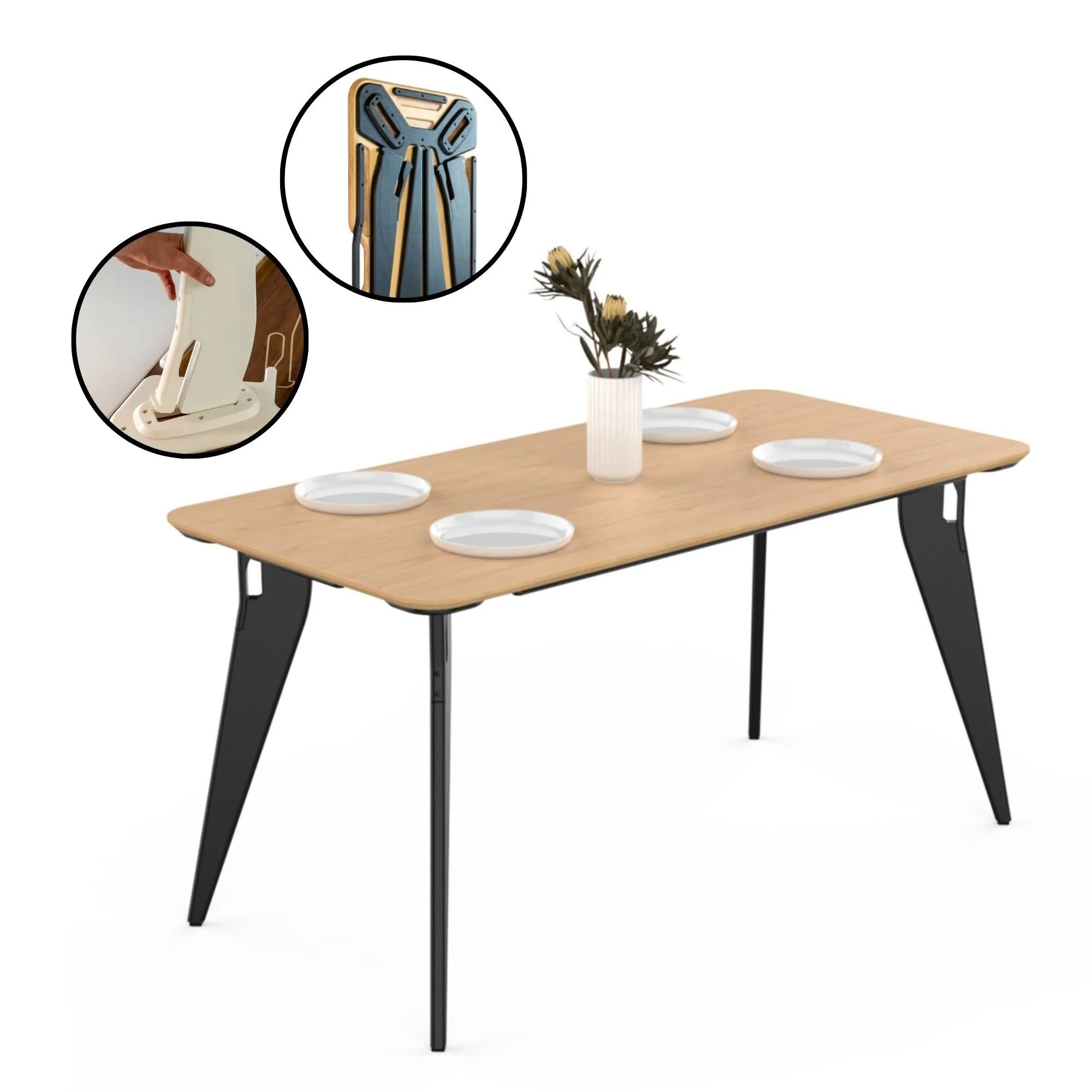 Hoek Dining Table - 59 L x 29 W x 30 H