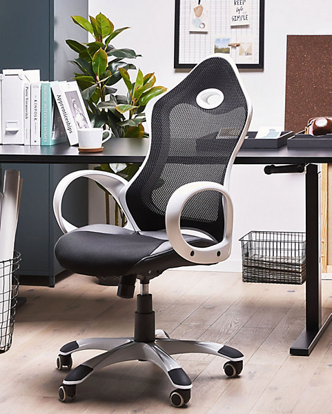 Chaise de bureau iCHAIR Noir/blanc