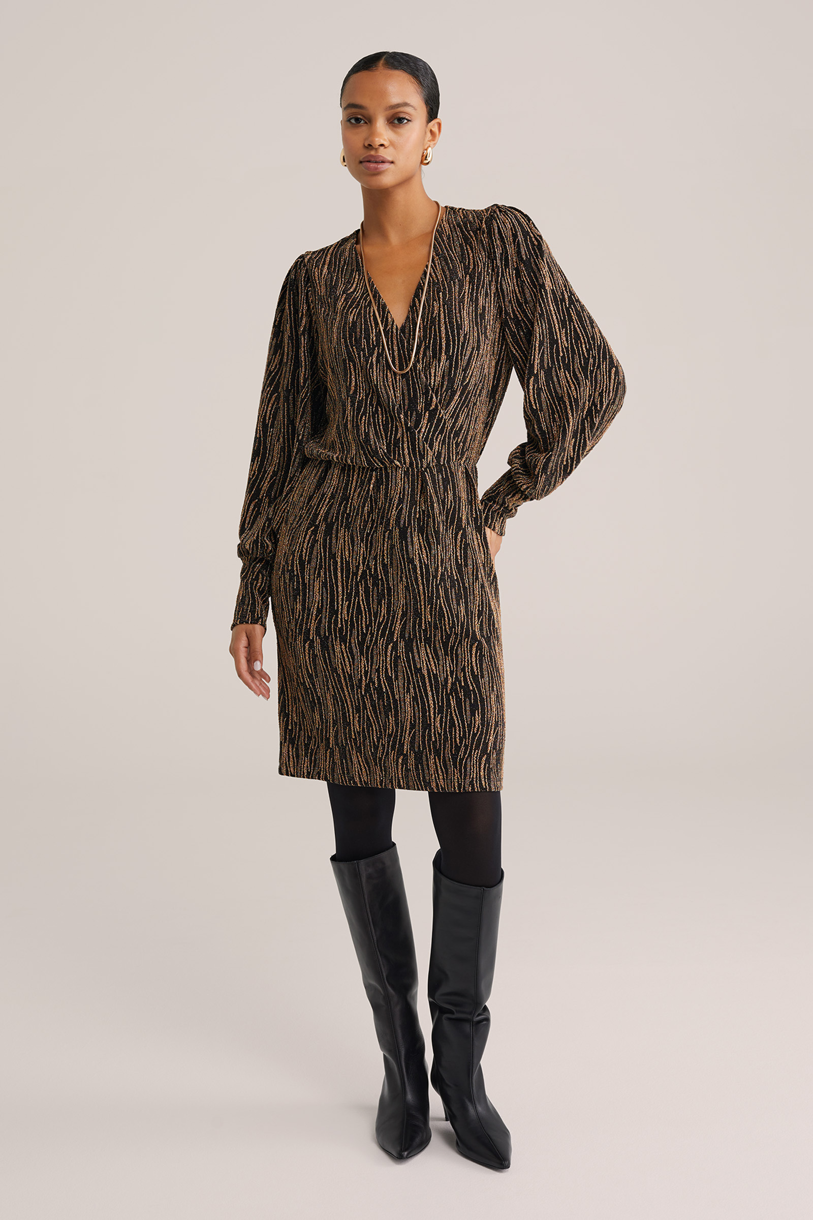 Dames jurk met glittergaren