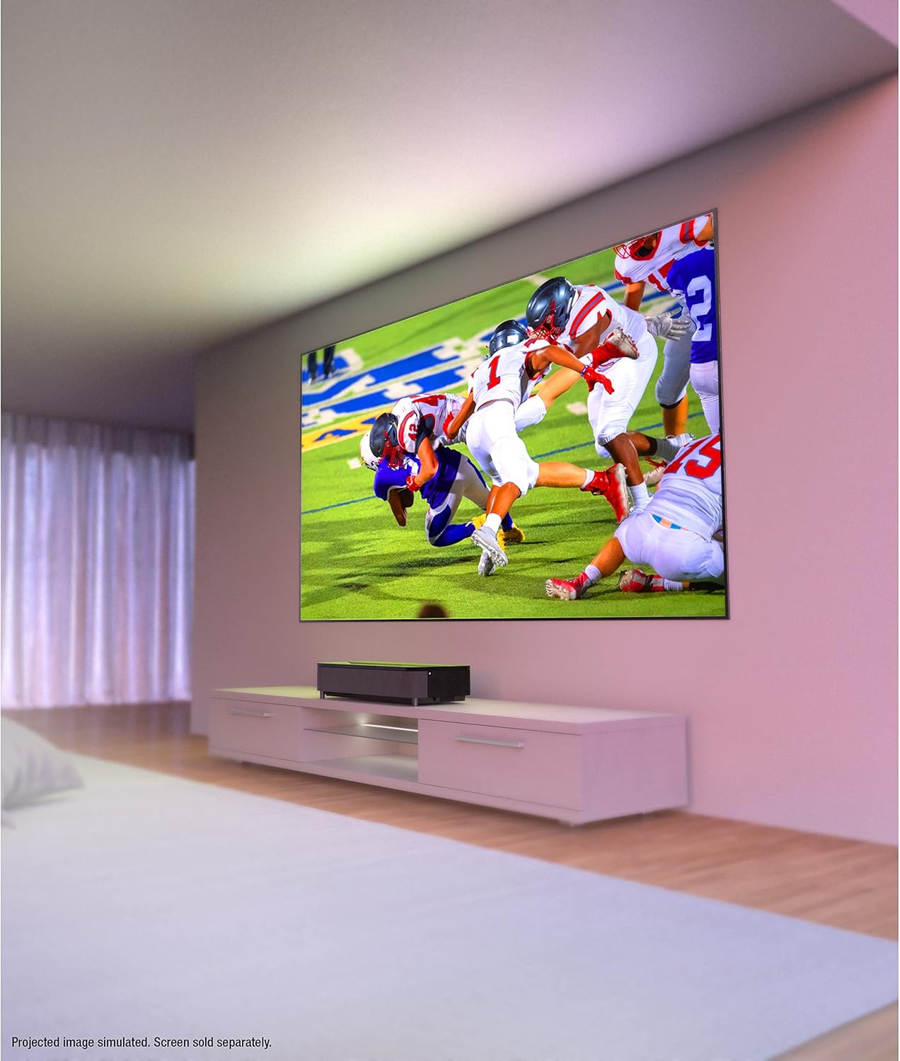 Epson EpiqVision Ultra LS800 Ultra Short Throw 3-Chip 3LCD Smart Streaming Laser Projector  4 000 Lumens  4K PRO-UHD  HDR  150 Class  Android TV  2.1ch Yamaha Built-in Speakers - Black (Renewed)