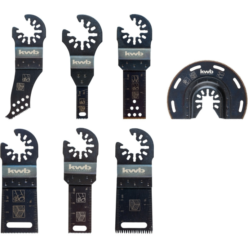 Coffret universel de 7 lames de scie KWB