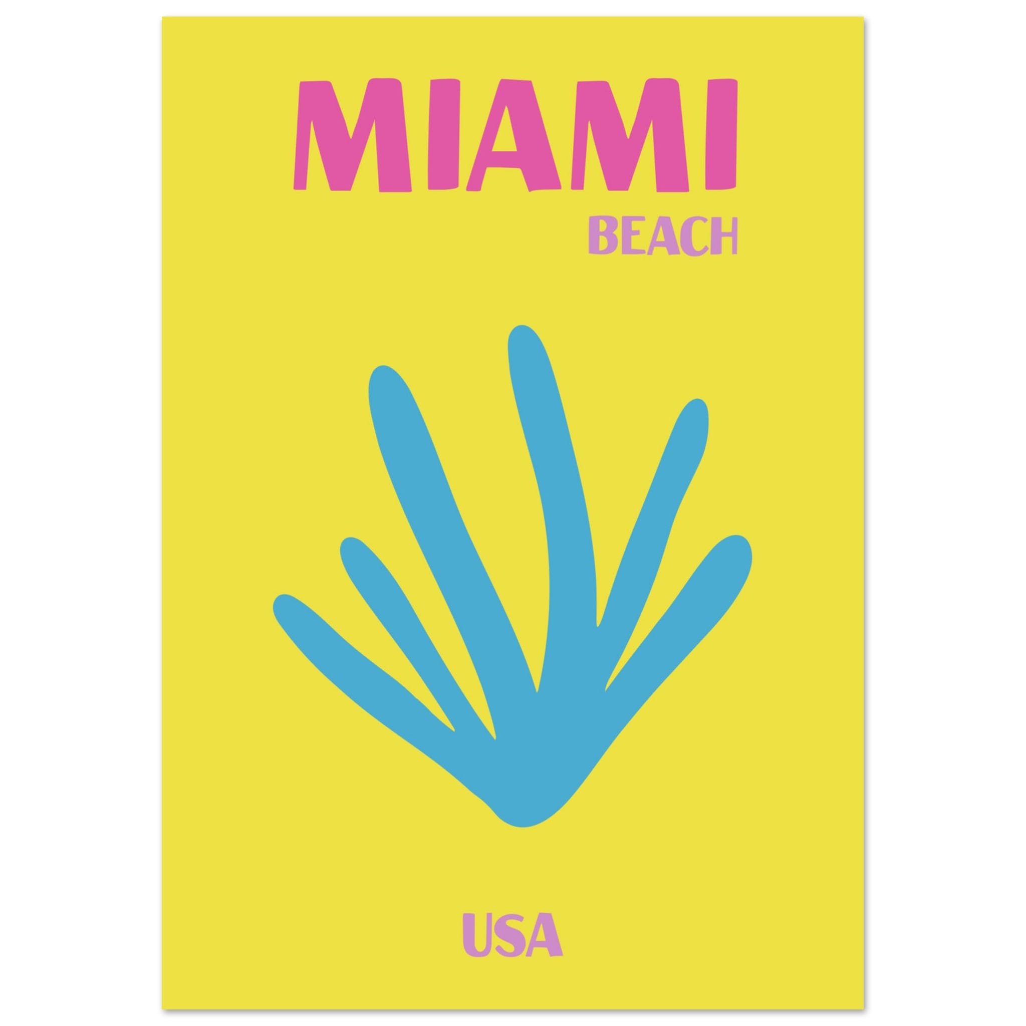 Artfulprints USA - Miami  poster A4 21x29.7 cm