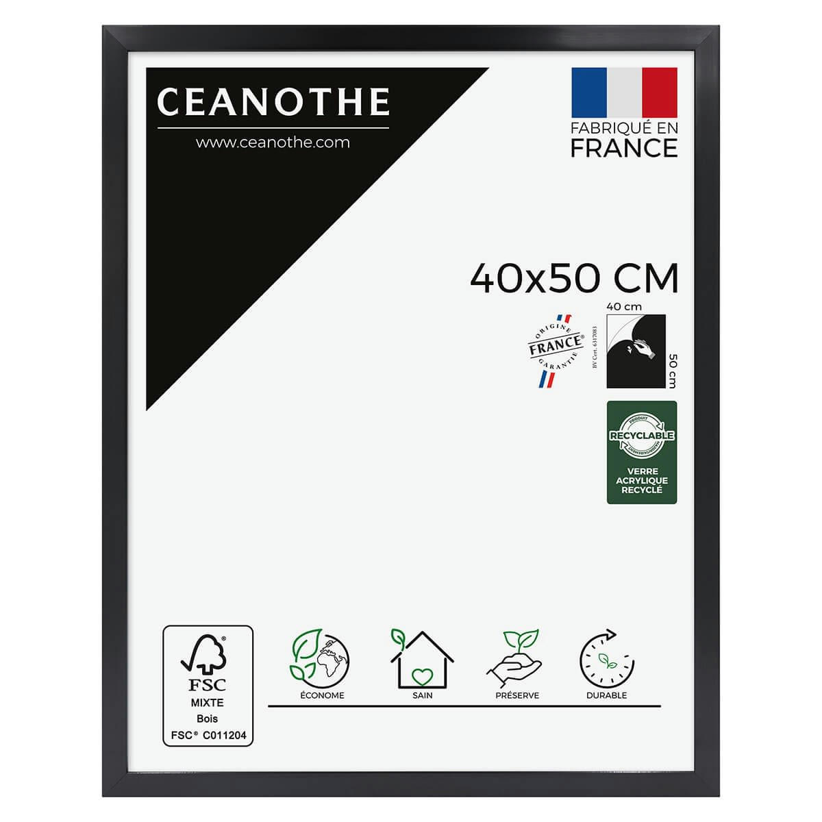 PRECIOUS - Cadre photo carbone 40x50 cm résine recyclée