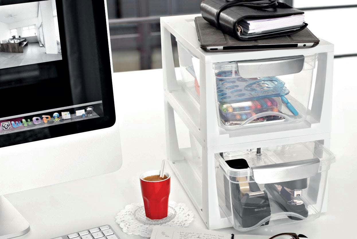 - Boite tiroir transparent 6 litres omega blanc