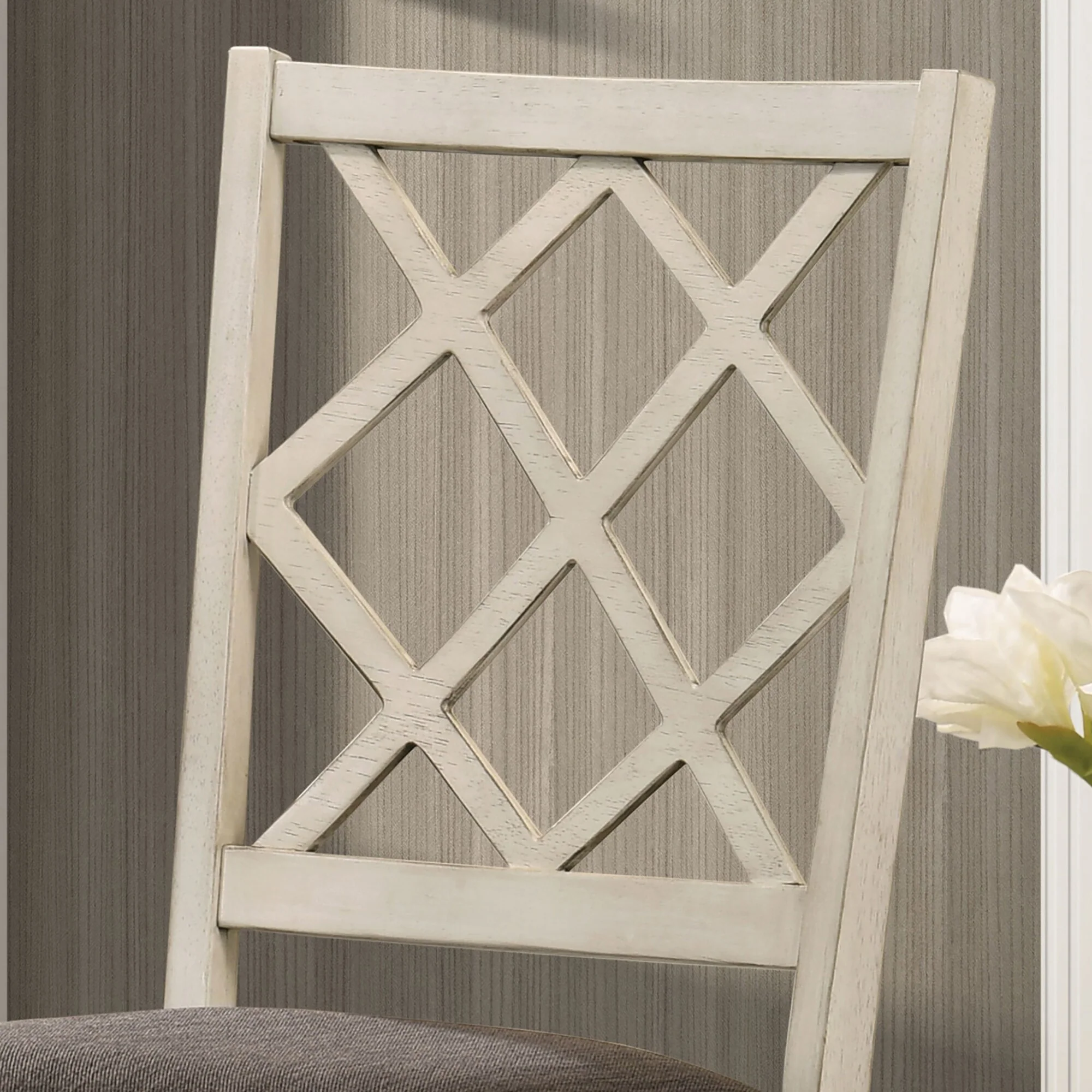 Joyfair Farmhouse White Wood Dining Chairs (Set of 2) by Furniture of America