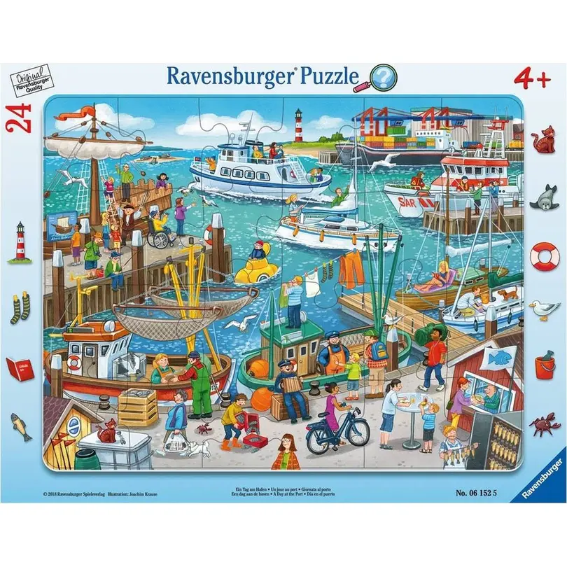 Puzzle 24-teilig Ein Tag am Hafen