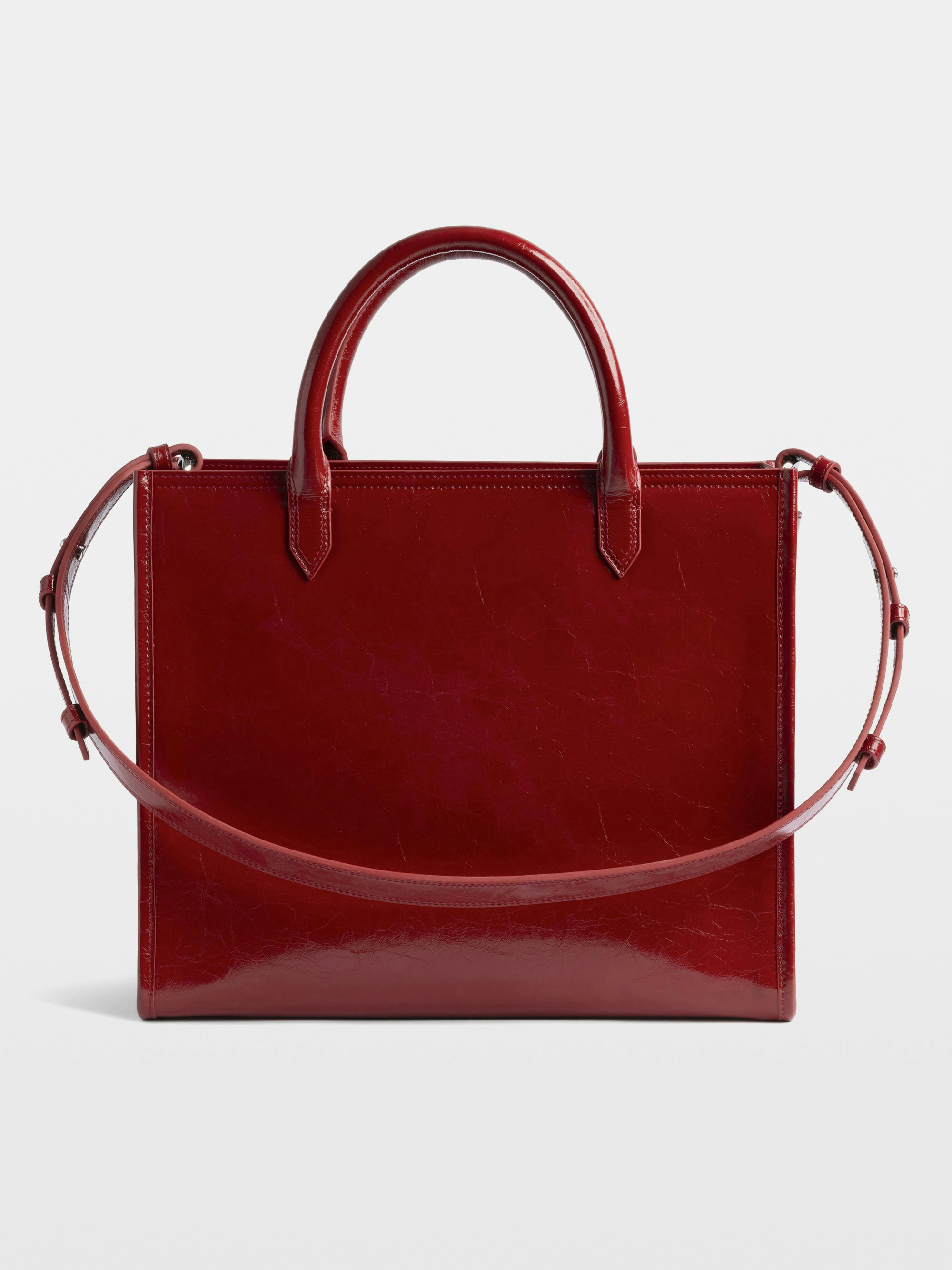 Sac Angel Tote Wrinkled Patent