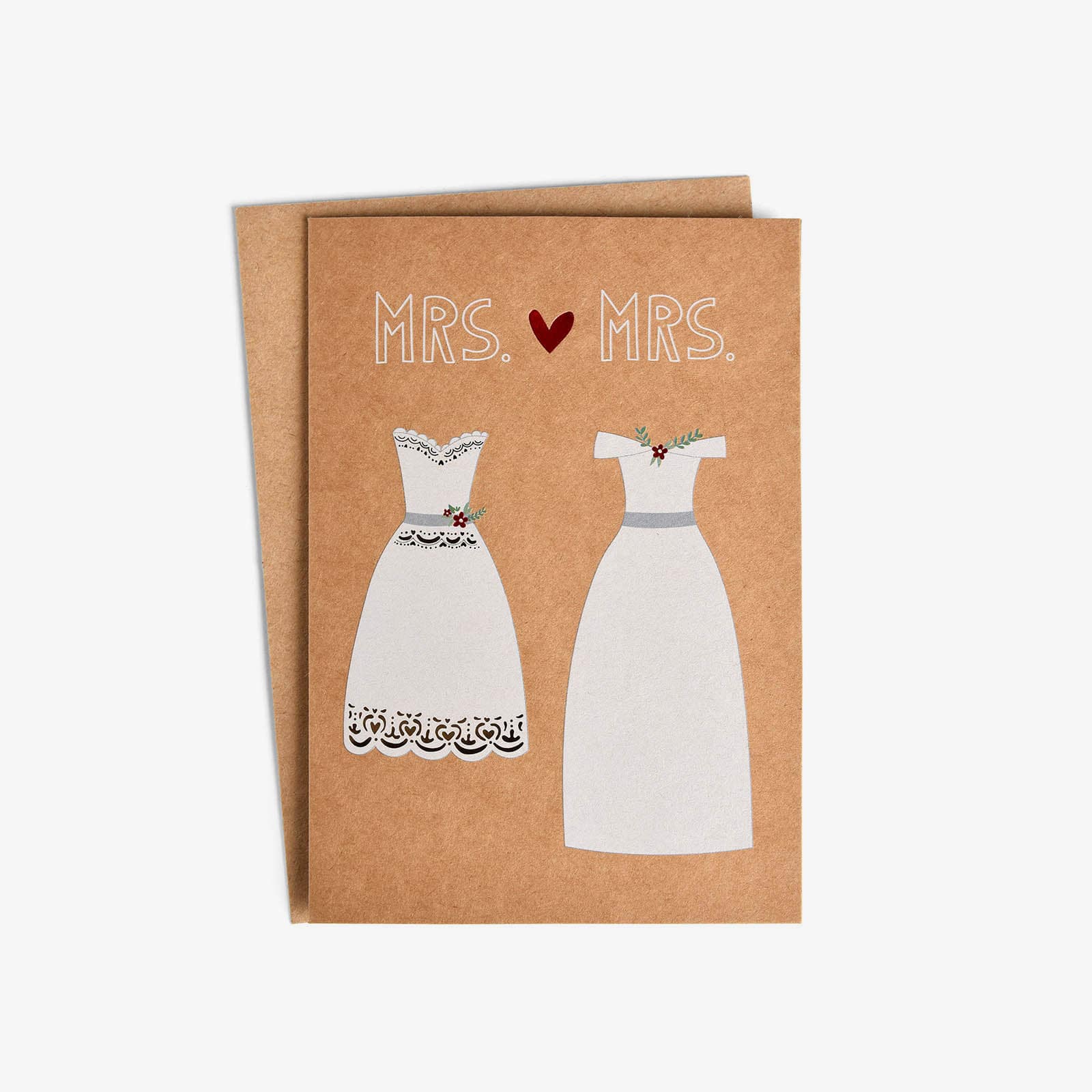 Klappkarte Mrs & Mrs Braun,L 165 x B 115 mm