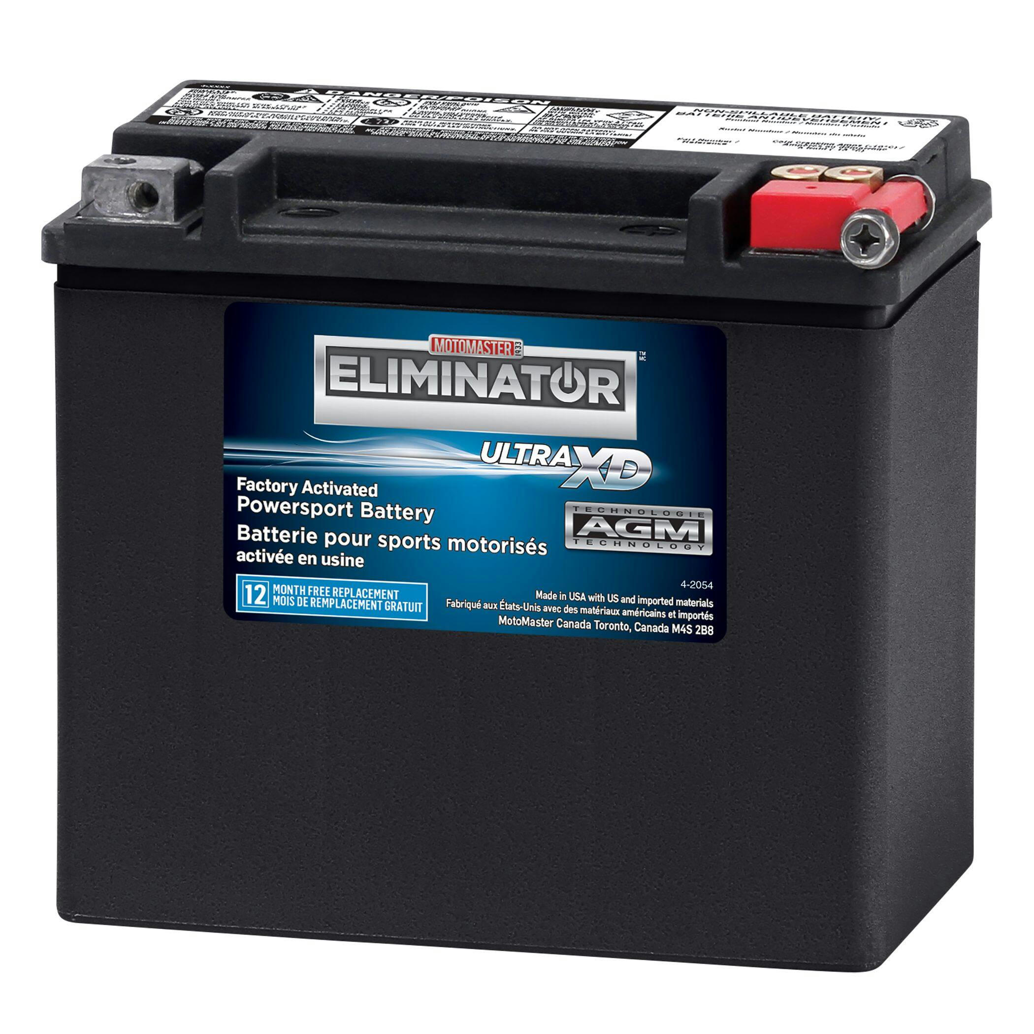 MOTOMASTER ELIMINATOR AGM Factory-Activated Powersports Battery, ETX16L