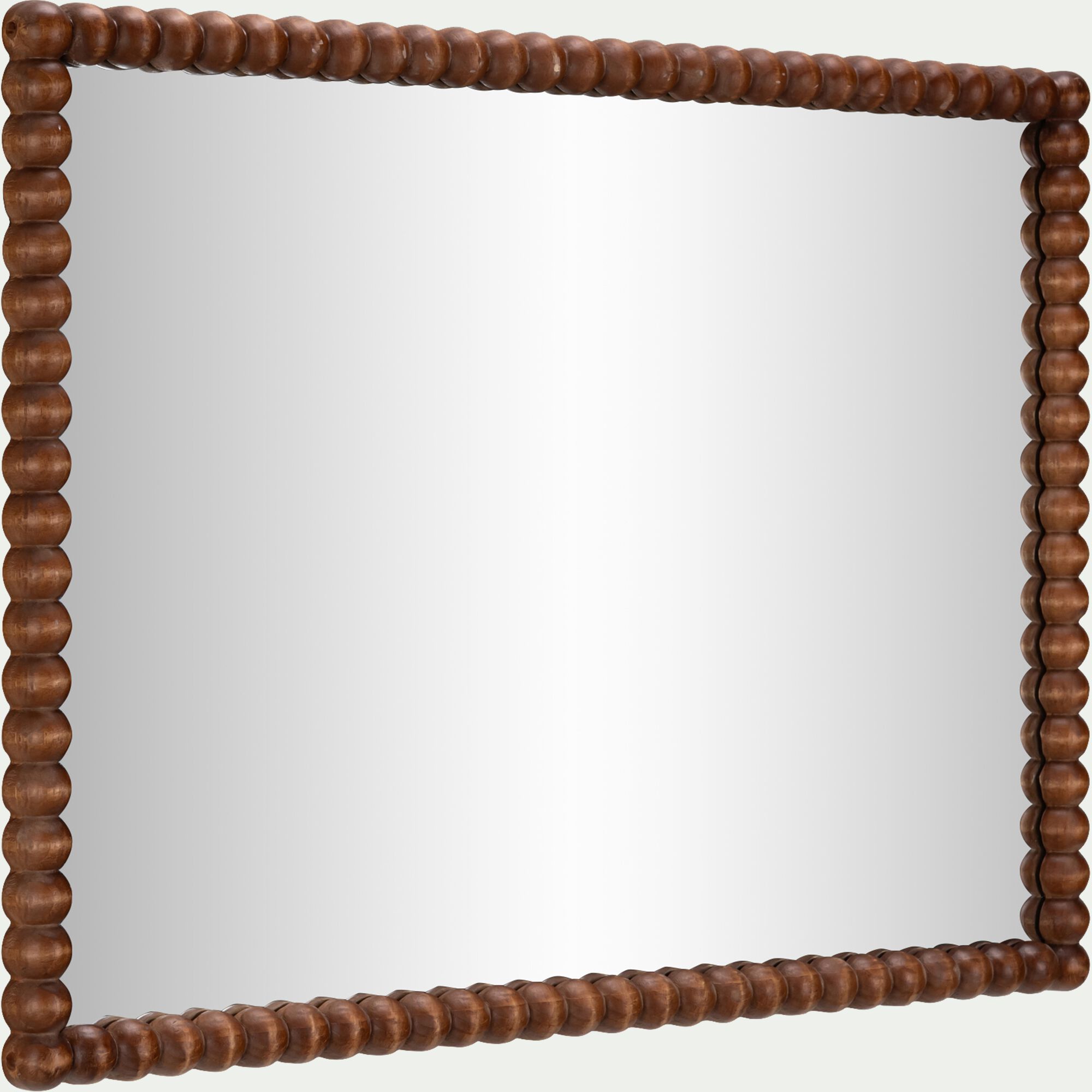 EMILIEN - Miroir en bois de pin 50x70cm - bois foncé