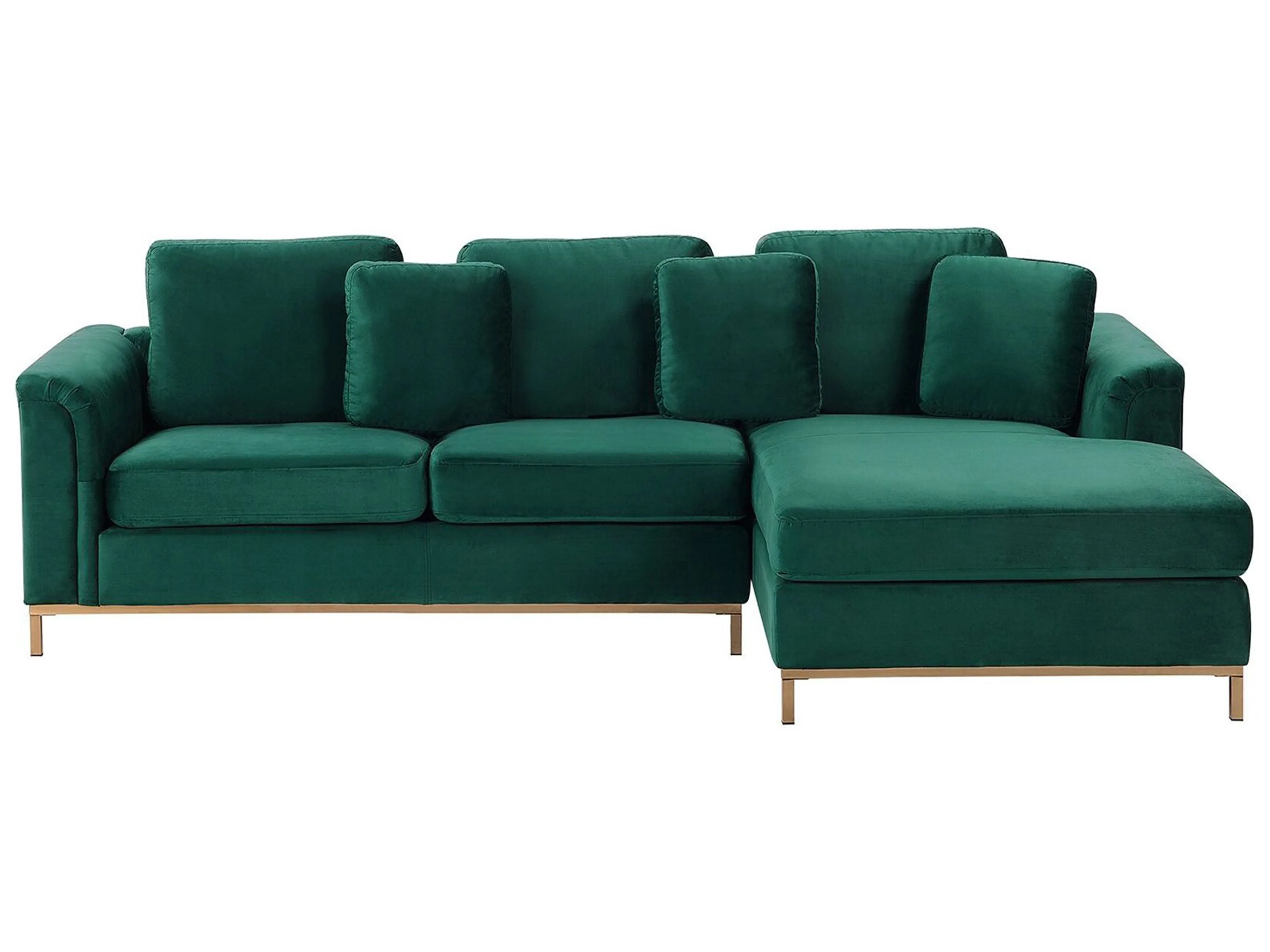 Corner Sofa 4 Seater OSLO Velvet Dark Green Left Hand