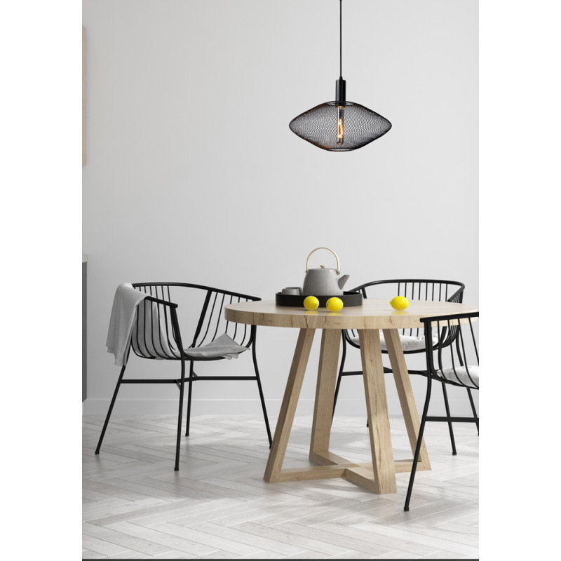 Suspension Mesh noire dimmable Ø 45 cm E27 40 W LUCIDE
