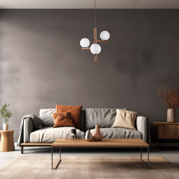 Estera Wood Orzech Lampa Sufitowa 3 Tk Lighting