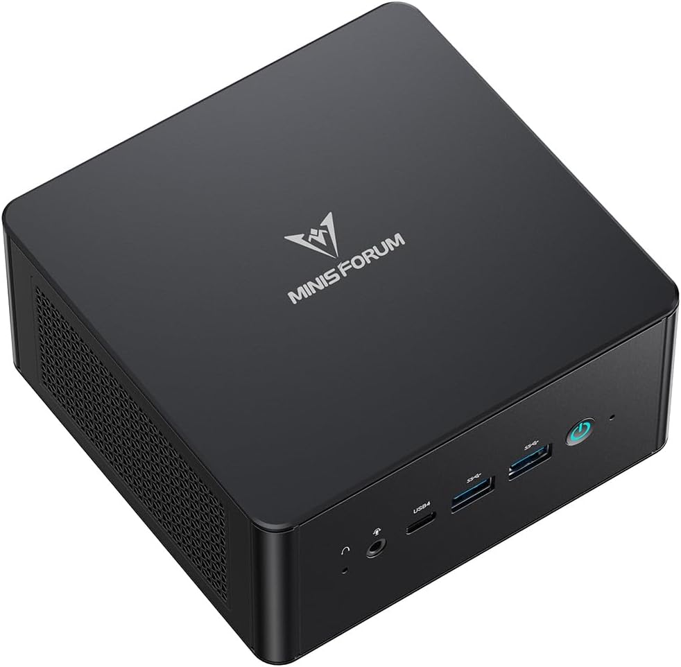 MINISFORUM UM890 Pro Mini PC  AMD Ryzen 9 8945HS (up to 5.2GHz) Mini Computers  32GB DDR5 5600MHz RAM&1TB PCIe 4.0 SSD  Mini Desktop Quad Display HDMI/DP1.4/USB-C  AMD Radeon 780M/Dual LAN 2.5G