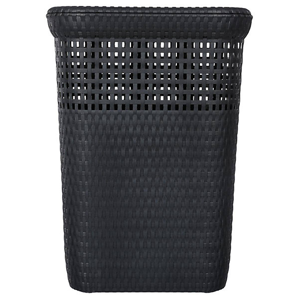 Panier à linge plastique 60L Gris Rattan - 5Five