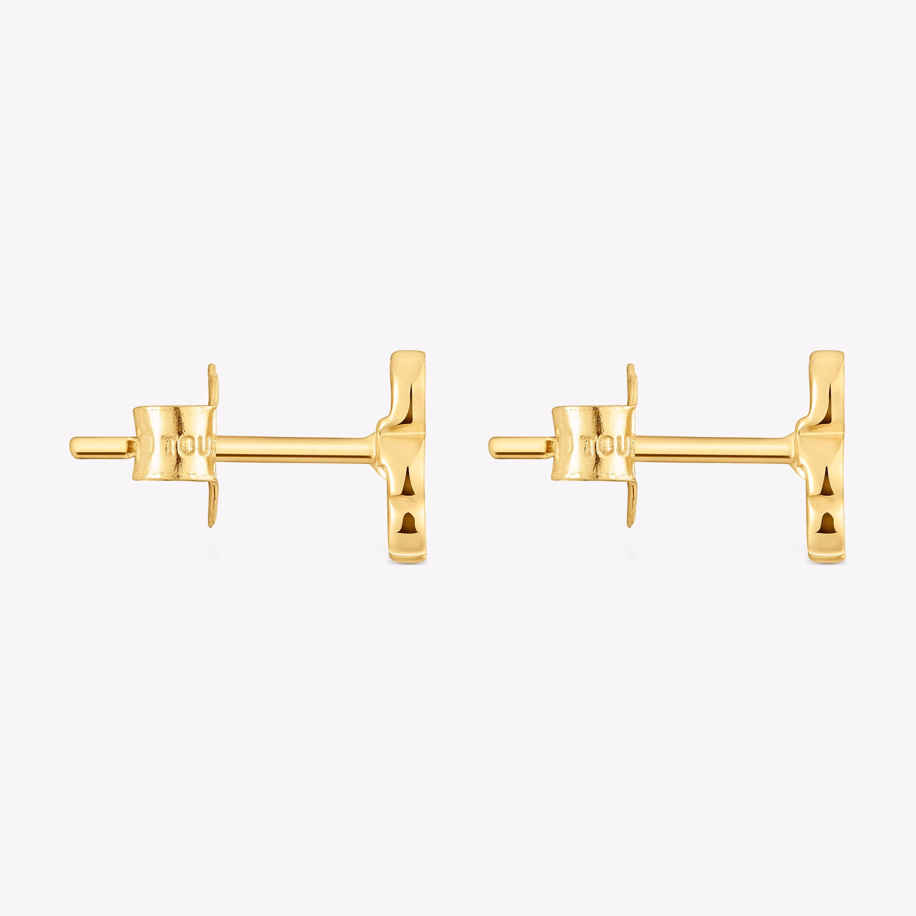 Pendientes oso de oro 14 kt y nácar XXS