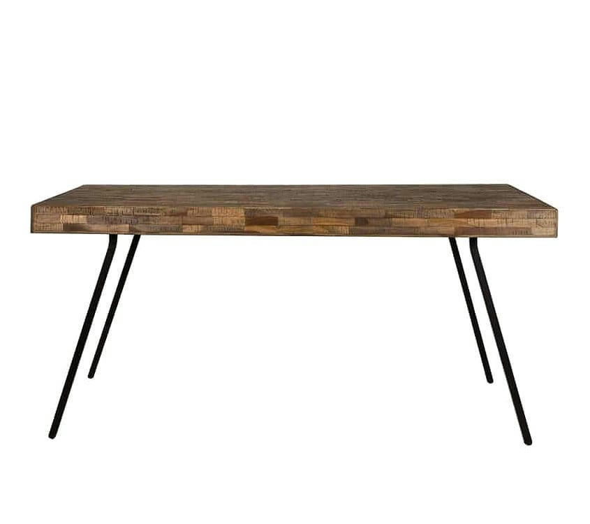 HAVANE - Table repas bois et acier L160