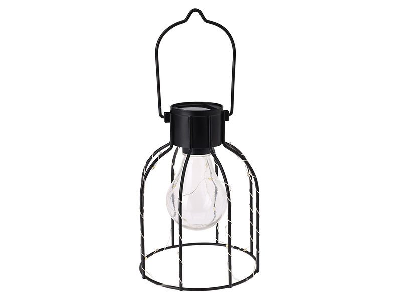 Lampion solarny Led metalowa czarna mix wzorów