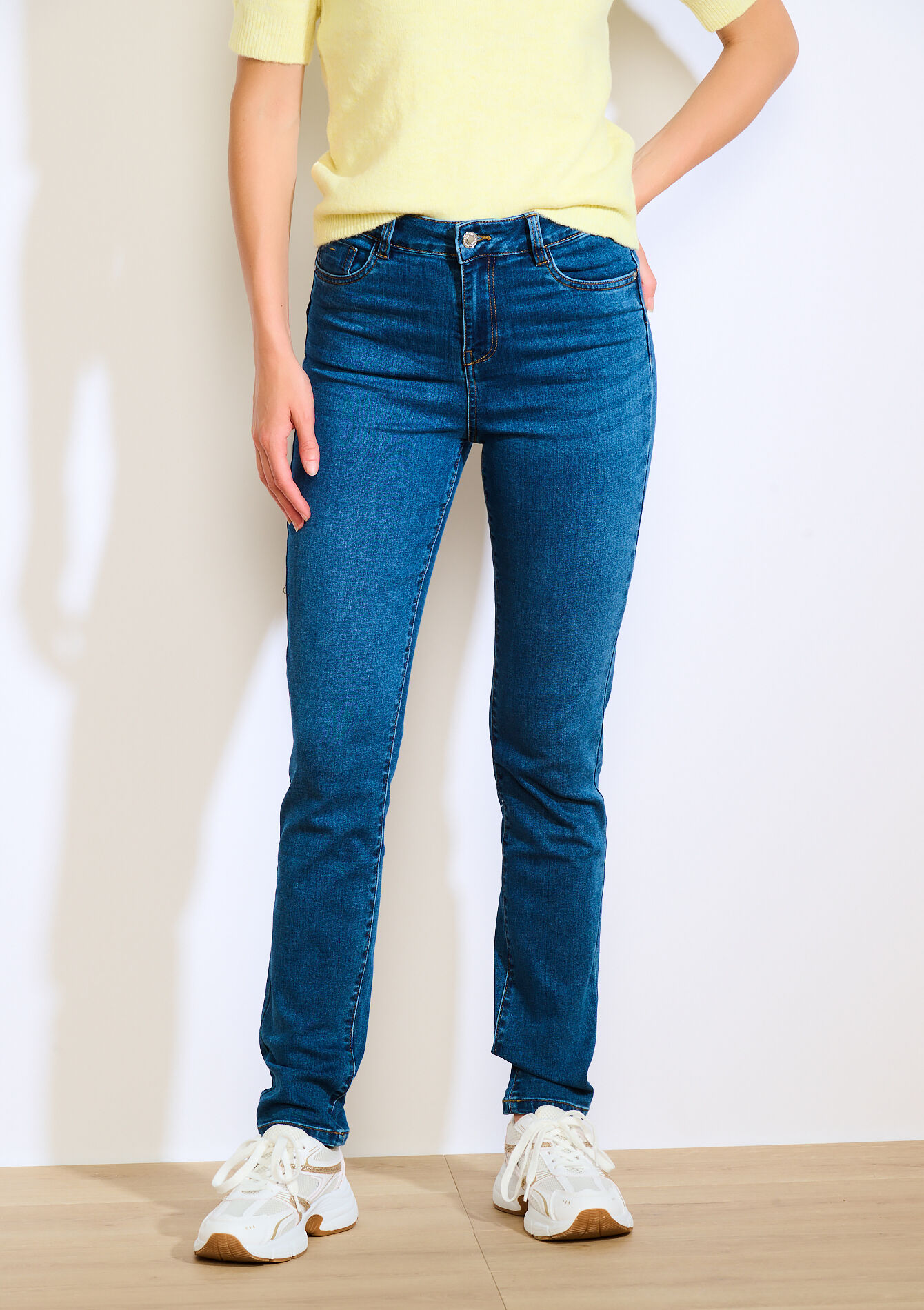 Slim jeans met hoge taille