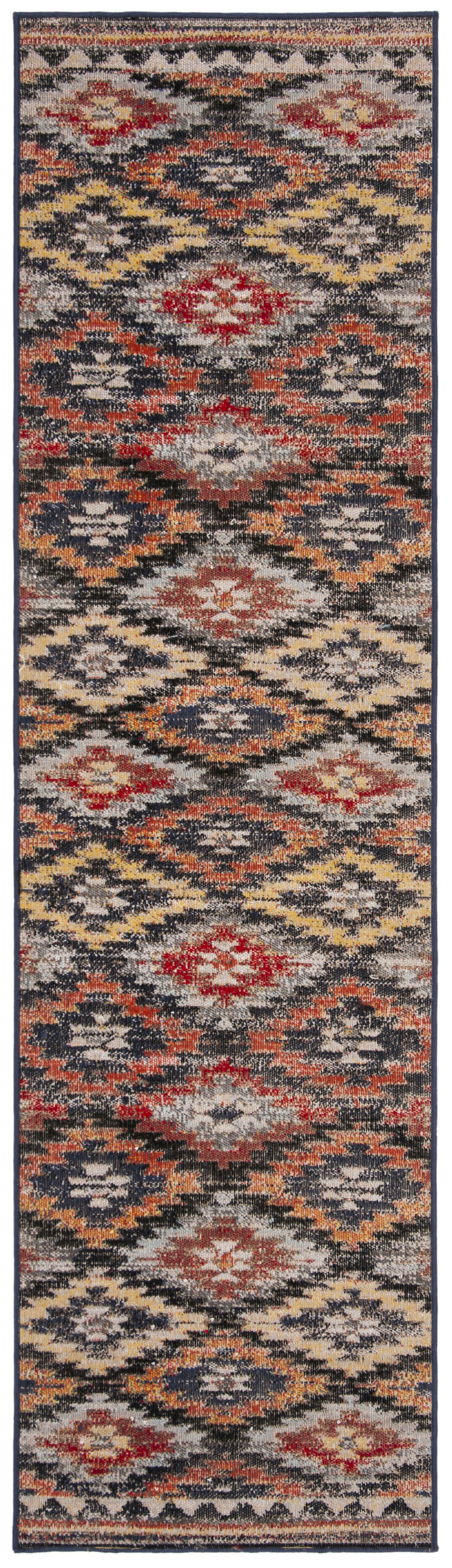 MONTAGE - Tapis interieur & exterieur en rouille & multi, 69 x 244 cm