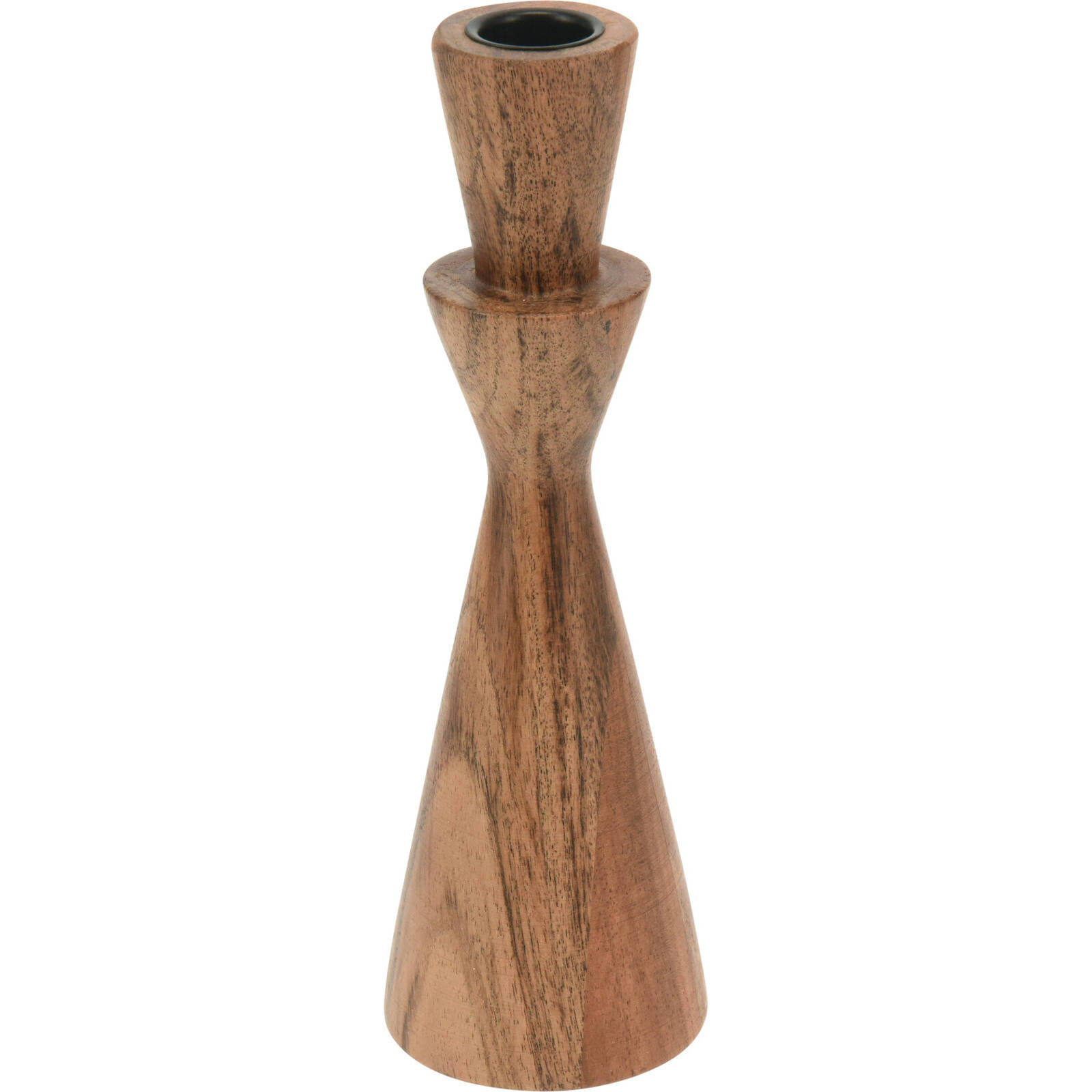 Drewniany świecznik, akacja, 22 cm