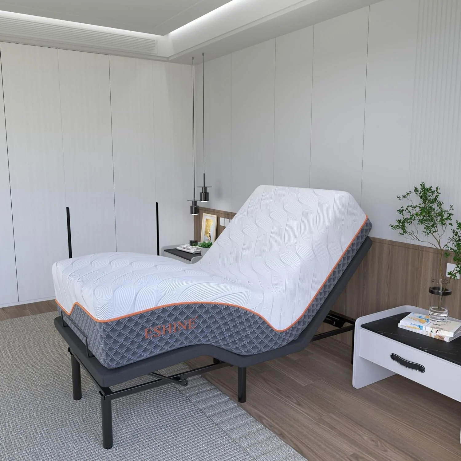 ESHINE Adjustable Bed Frame, with Massage