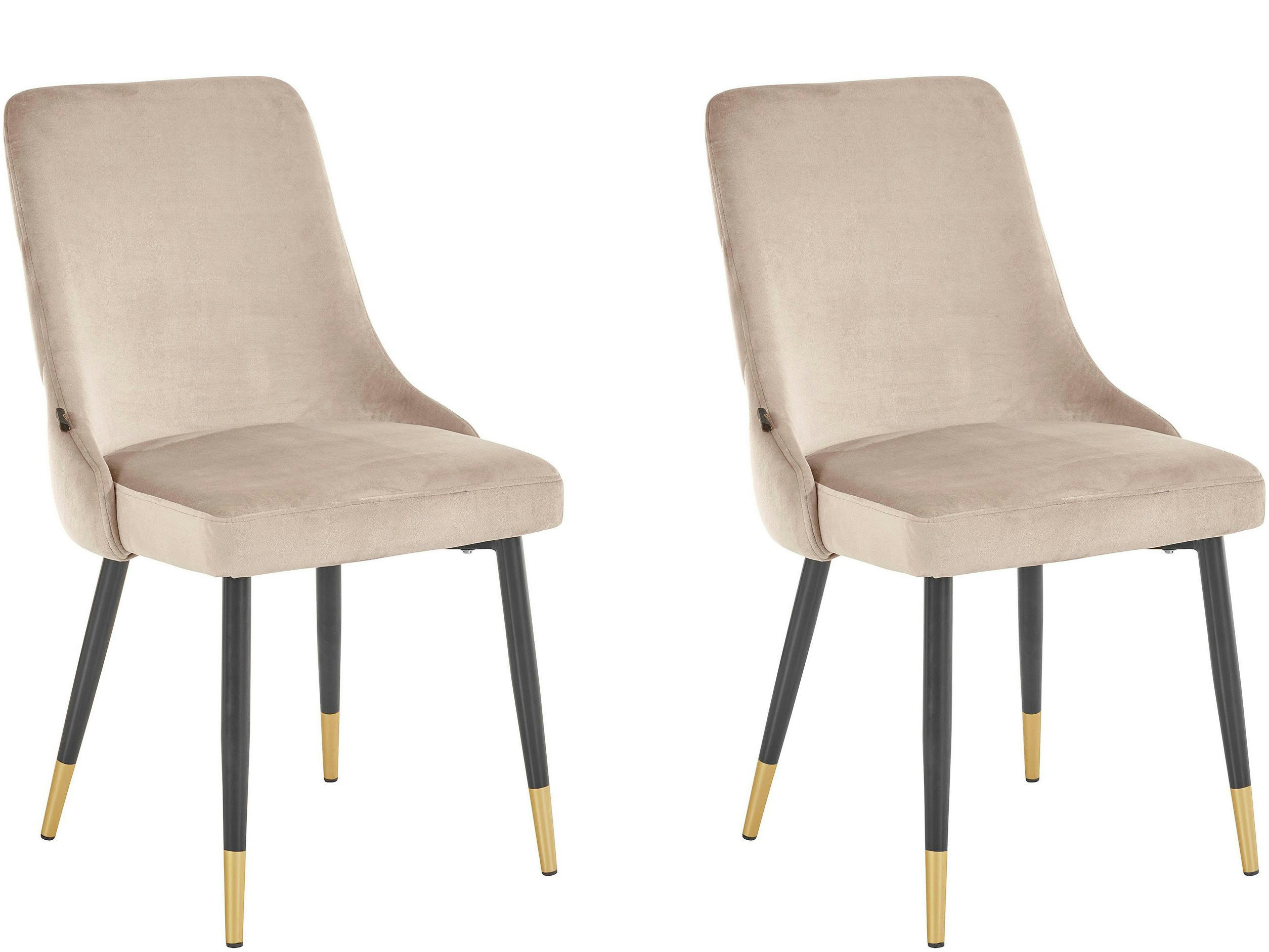 IRIS - Ensemble de 2 chaises de salle à manger rembourrées en de velours