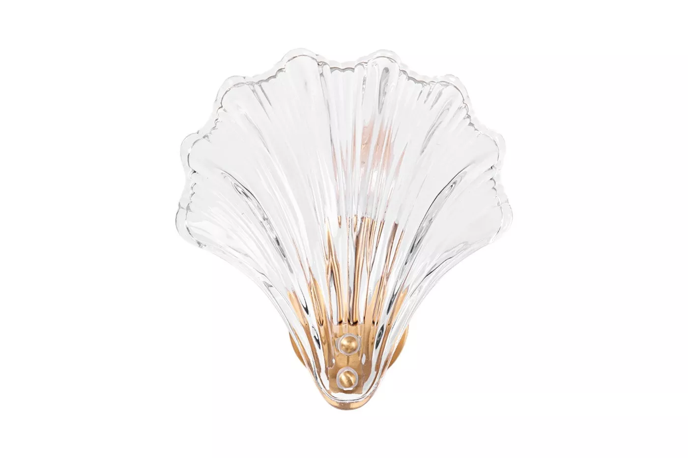 Kinkiet Lampa Ścienna KONDO Muszla Szklana Glamour Retro