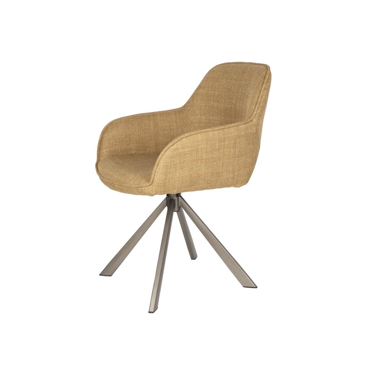 Puur - Cindy draaistoel brons - okergeel