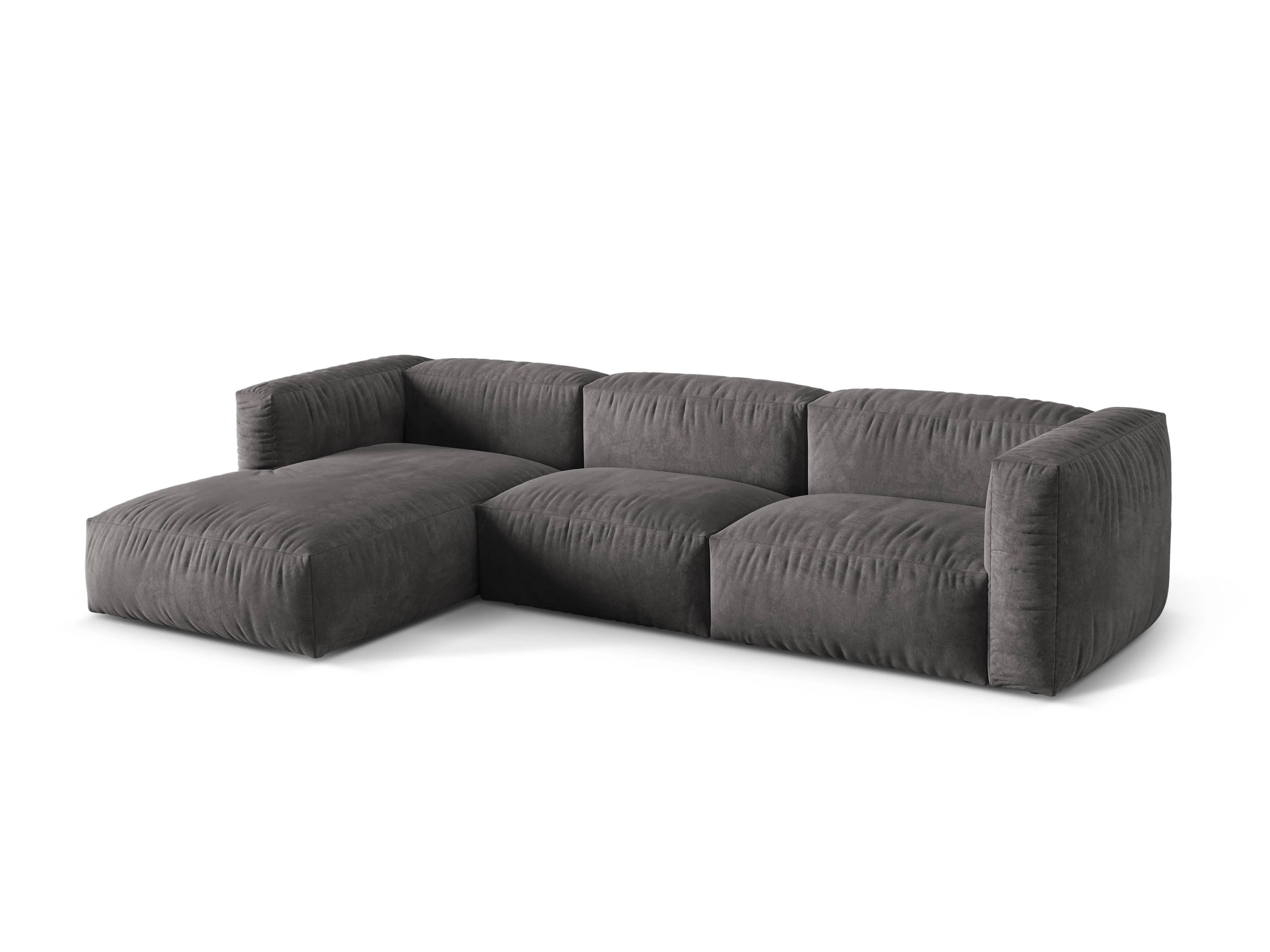 3-zits hoekbank Martina links velvet