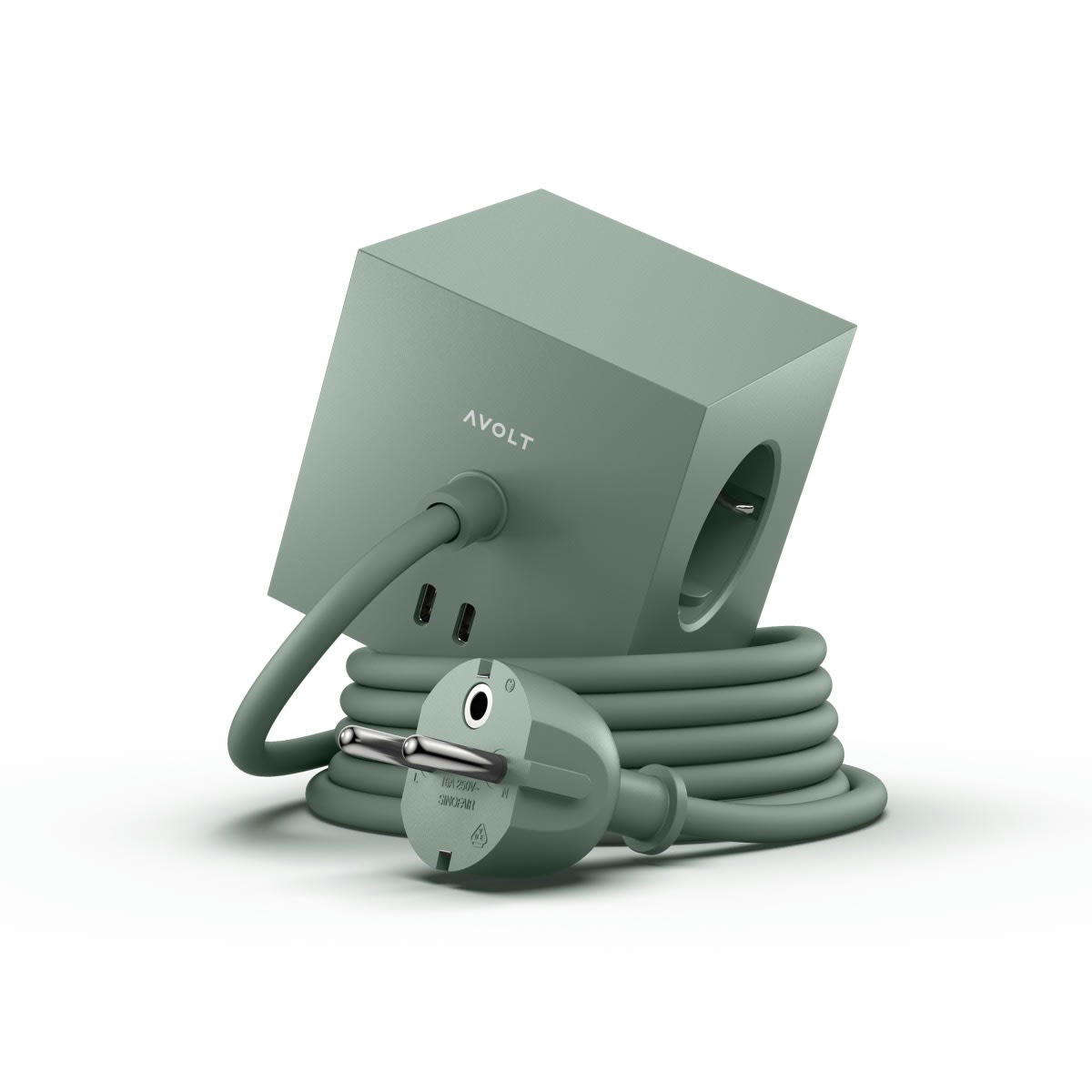 - Multiprise Square 1 Usb-c 30W, 1.8M Oak Green