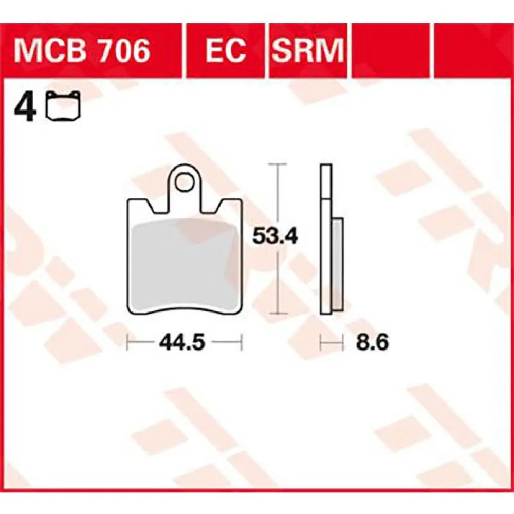 TRW Scooter Daelim Otello 125 Abs Otello 17 sintered brake pads