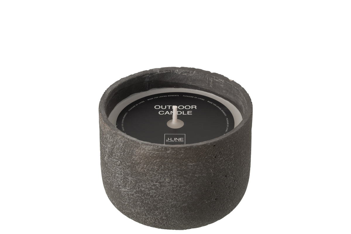 J-Line buitenkaars Rond - donkergrijs - medium - 31U