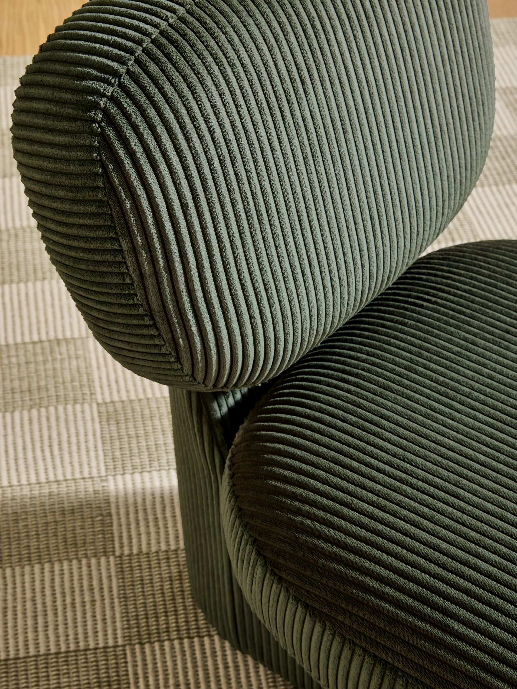 Thea Accent Chair in Forest Green Corduroy