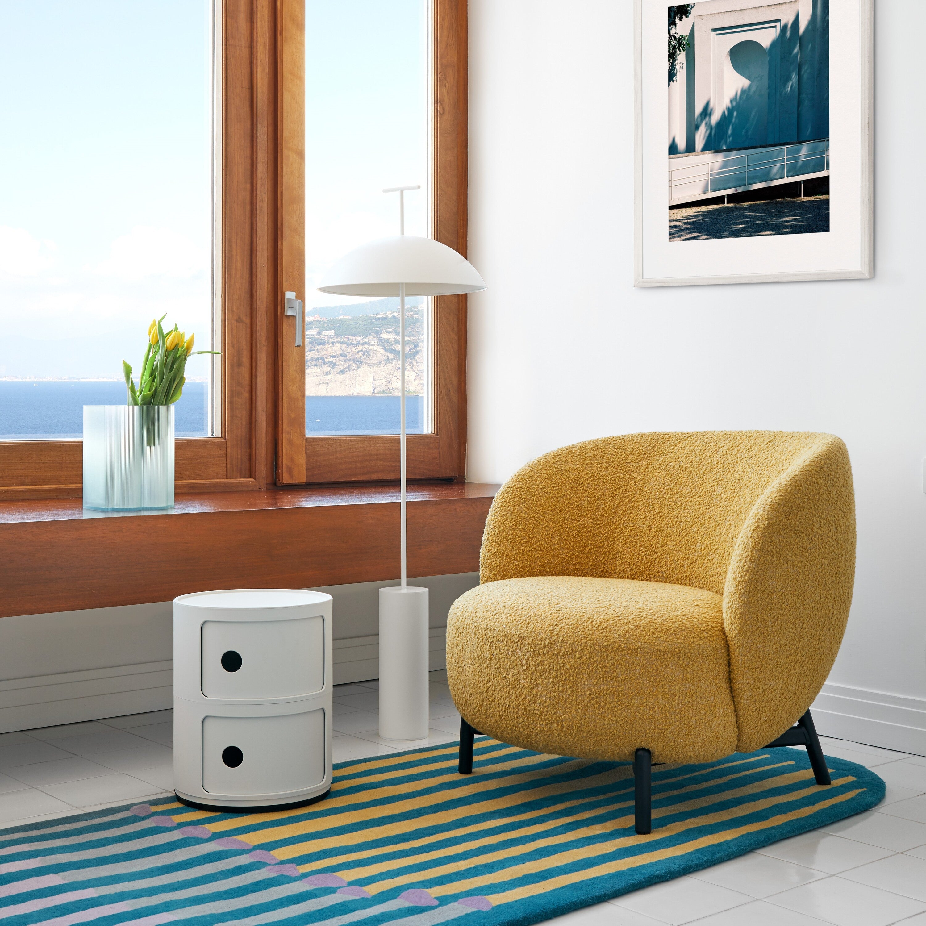 Kartell Componibili Kast Ø 32 cm - 2 Modules - Mat Wit