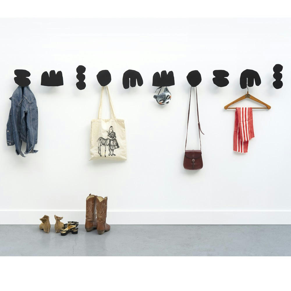 ENRI - Lot de 5 patères enri métal noir