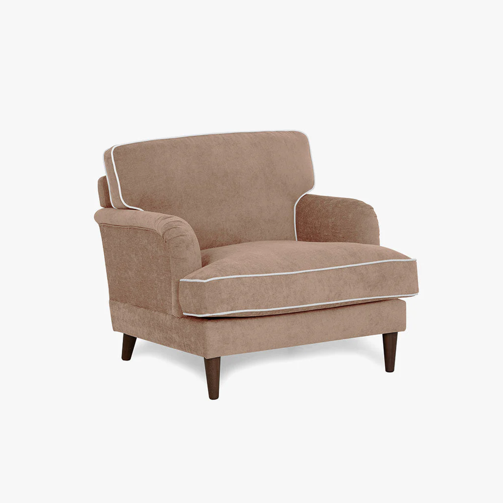 Sofá Individual Toffee com perfis em Bege SPENCER