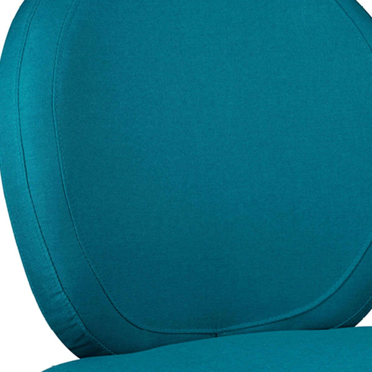 SKALAN - Fauteuil  crapaud tissu coloris bleu canard